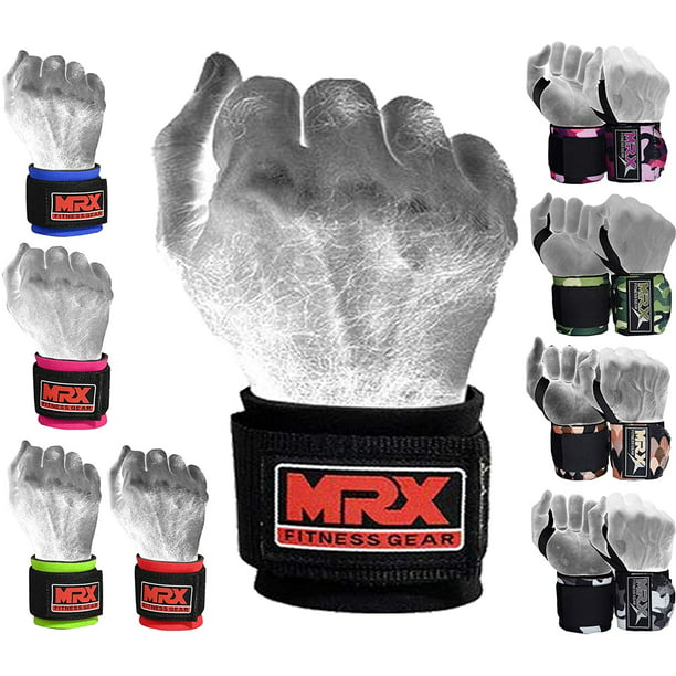 Padded Weight Lifting Gym Training Workout Wrist Support Bandages Bar Straps